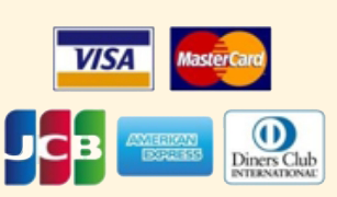 VISA Mastercard JCB American Express Diners Club